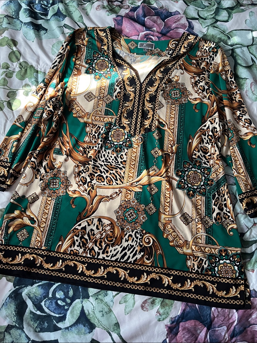JM Collection Top Tunic Blouse Size XL